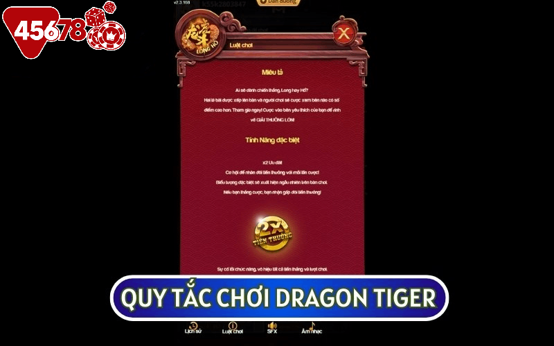 Theo quy tắc cơ bản của trò CHƠI DRAGON TIGER sẽ sử dụng bộ bài Tây 52 lá